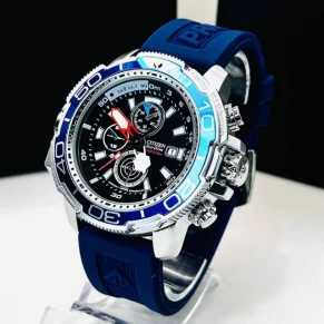 Relógio Citizen Promaster Eco Drive Prata e Azul no Atacado – Pulseira de Borracha