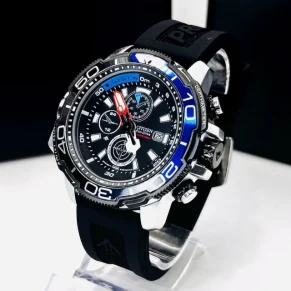 Relógio Citizen Promaster Eco Drive Preto e Azul no Atacado