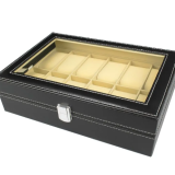 Estojo para 12 Relógios em Couro Ecológico