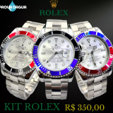 Kit com 03 Relógios Rolex