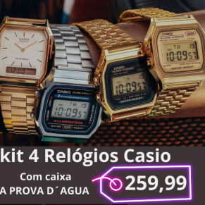 Kit Iniciante 4 Relógios Casio Vintage