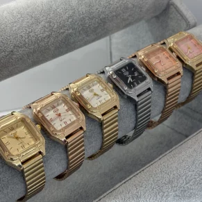 Kit c/06 Relógio DHP Retrô Feminino no Atacado • À Prova d’Água • Aço Inoxidável