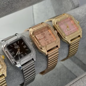 Kit c/06 Relógio DHP Retrô Feminino no Atacado • À Prova d’Água • Aço Inoxidável