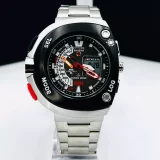 Relógio Citizen Aqualand Meia Lua Prata com Vermelho no Atacado