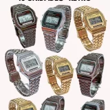 Kit C/10 Relógios Digitais Retrô com Pulseira Metálica – Ideal para Revenda