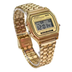 Kit C/10 Relógios Digitais Retrô com Pulseira Metálica – Ideal para Revenda